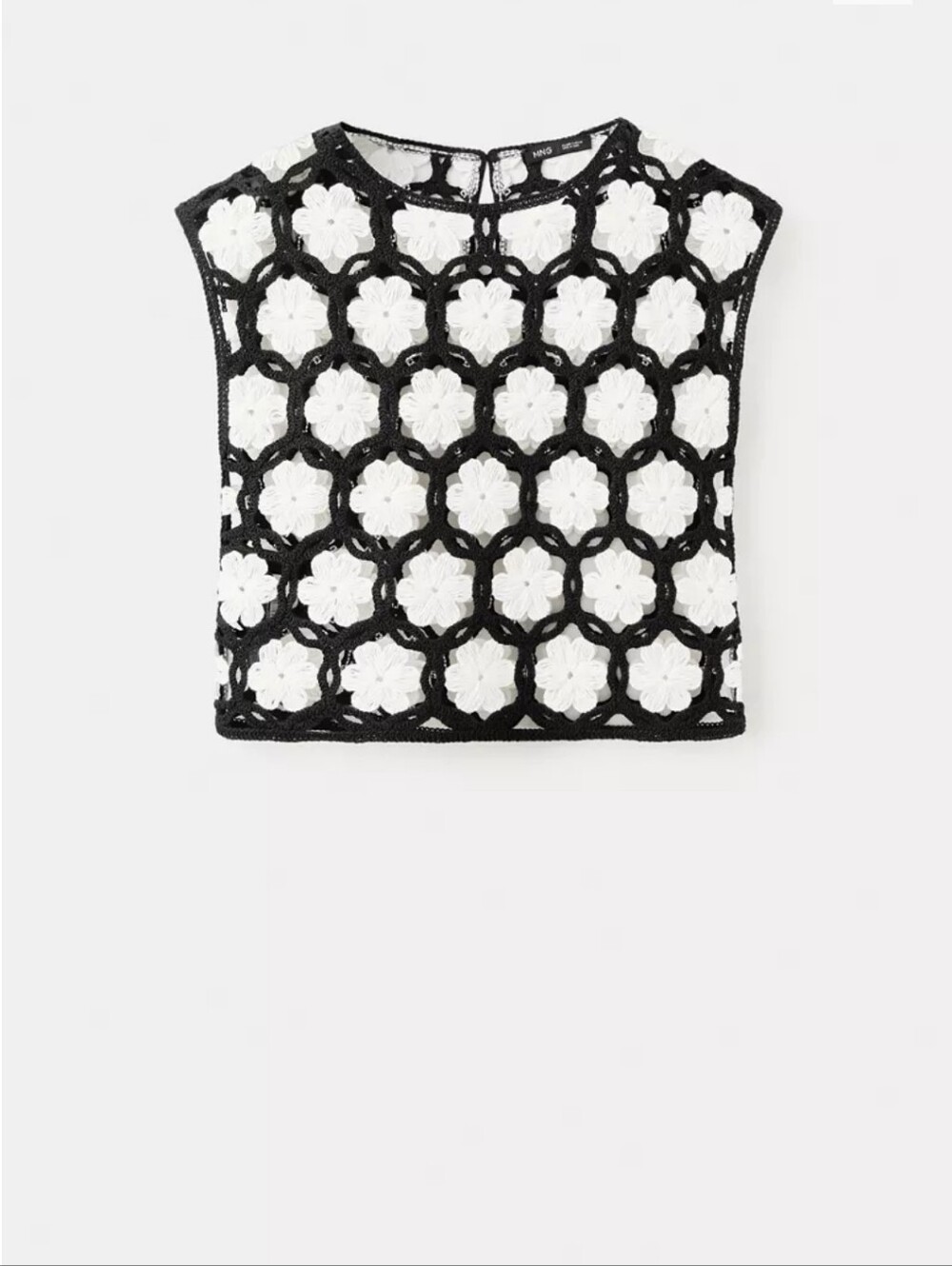 Crochet sweater with flowers